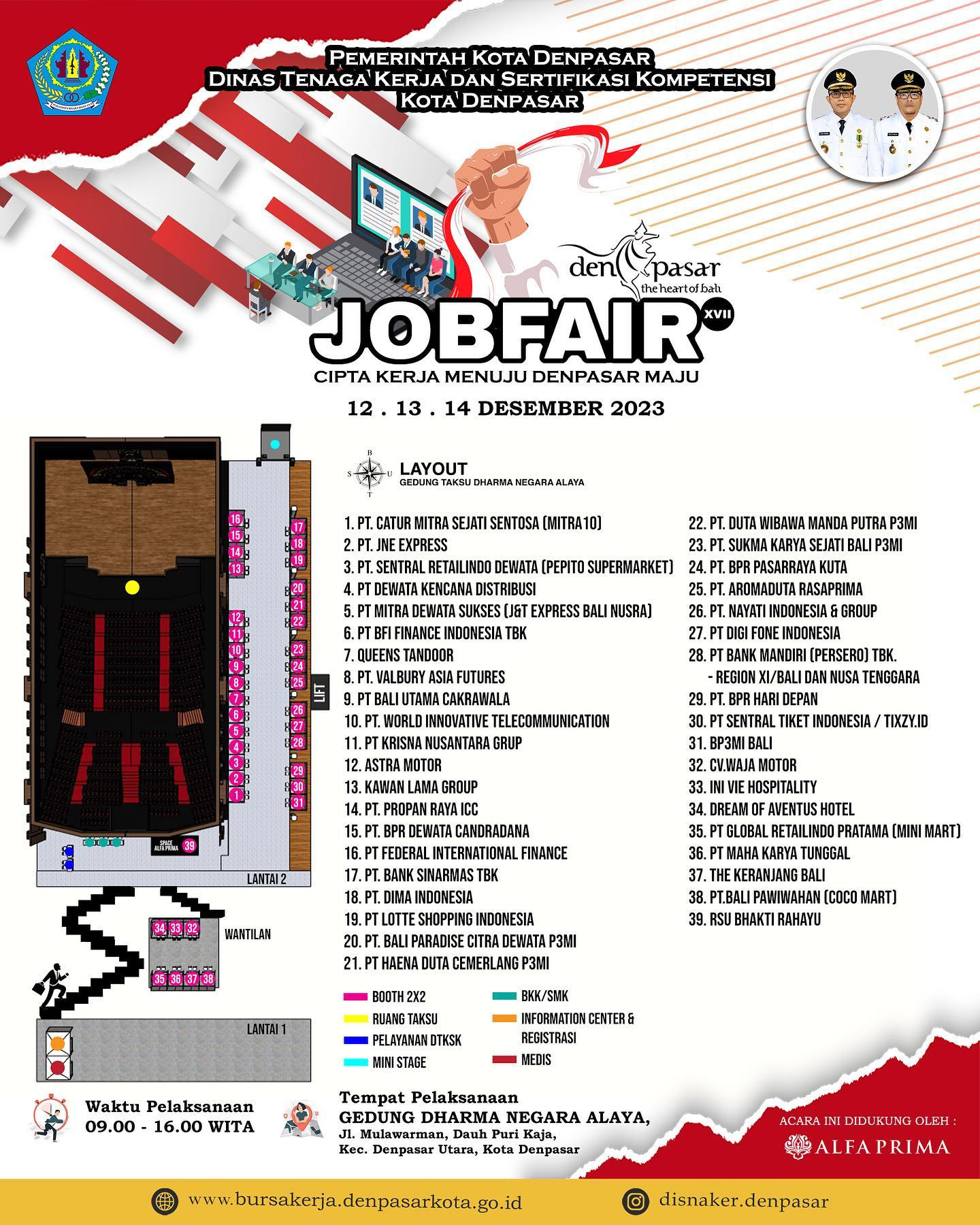 Job Fair Denpasar 12-14 Des 2023 | DISNAKER